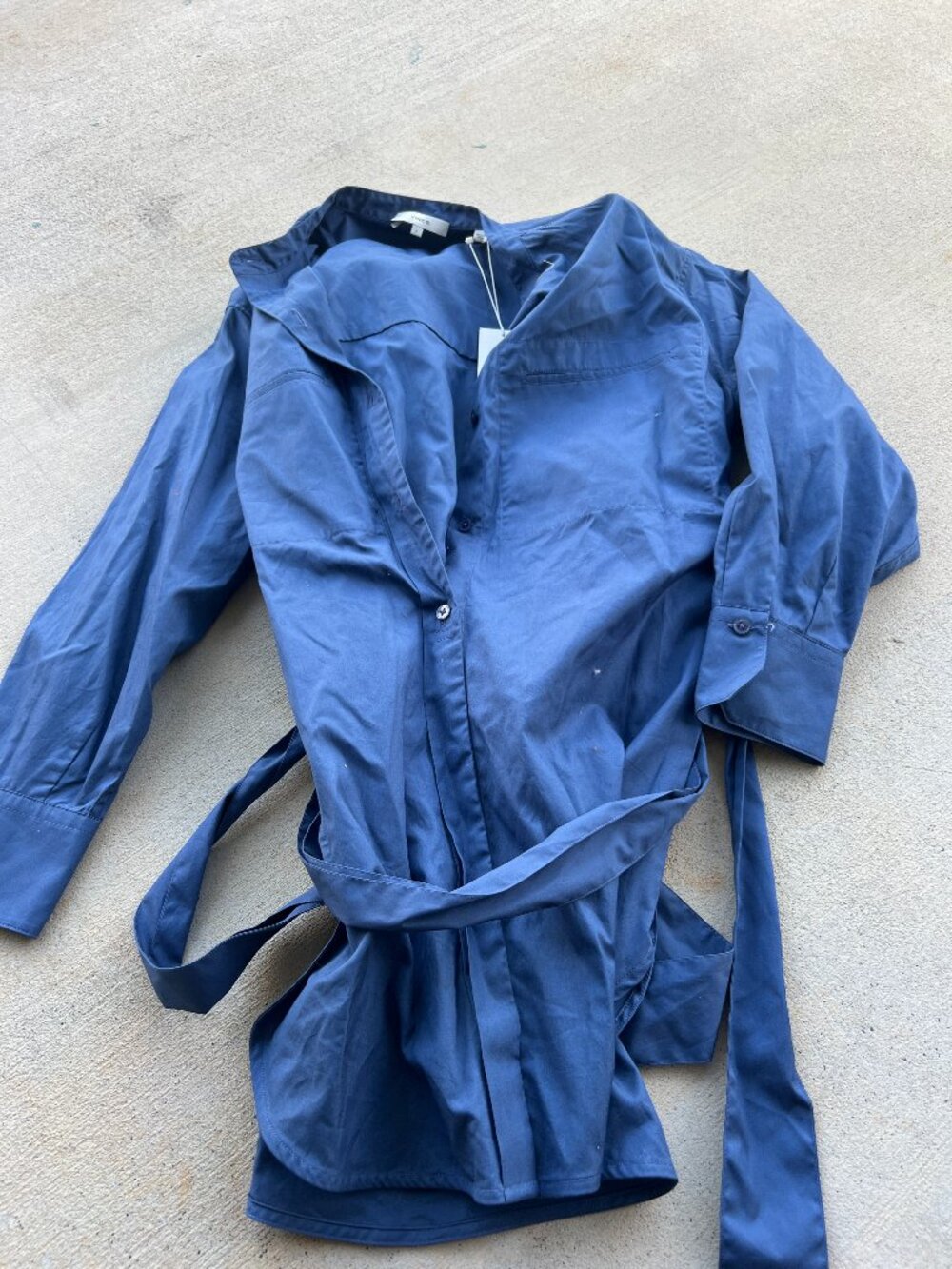 NWT Vince oversized belted shirt‎ tunic size small - Picture 5 of 14